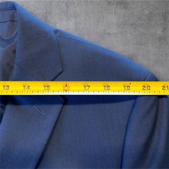 STAFFORD Classic Mens Blazer Sport Coat Two Button Jacket 50R WOOL Blend Suits - Picture 7 of 12
